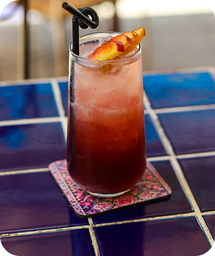 Sun-kissed Bellini cocktail