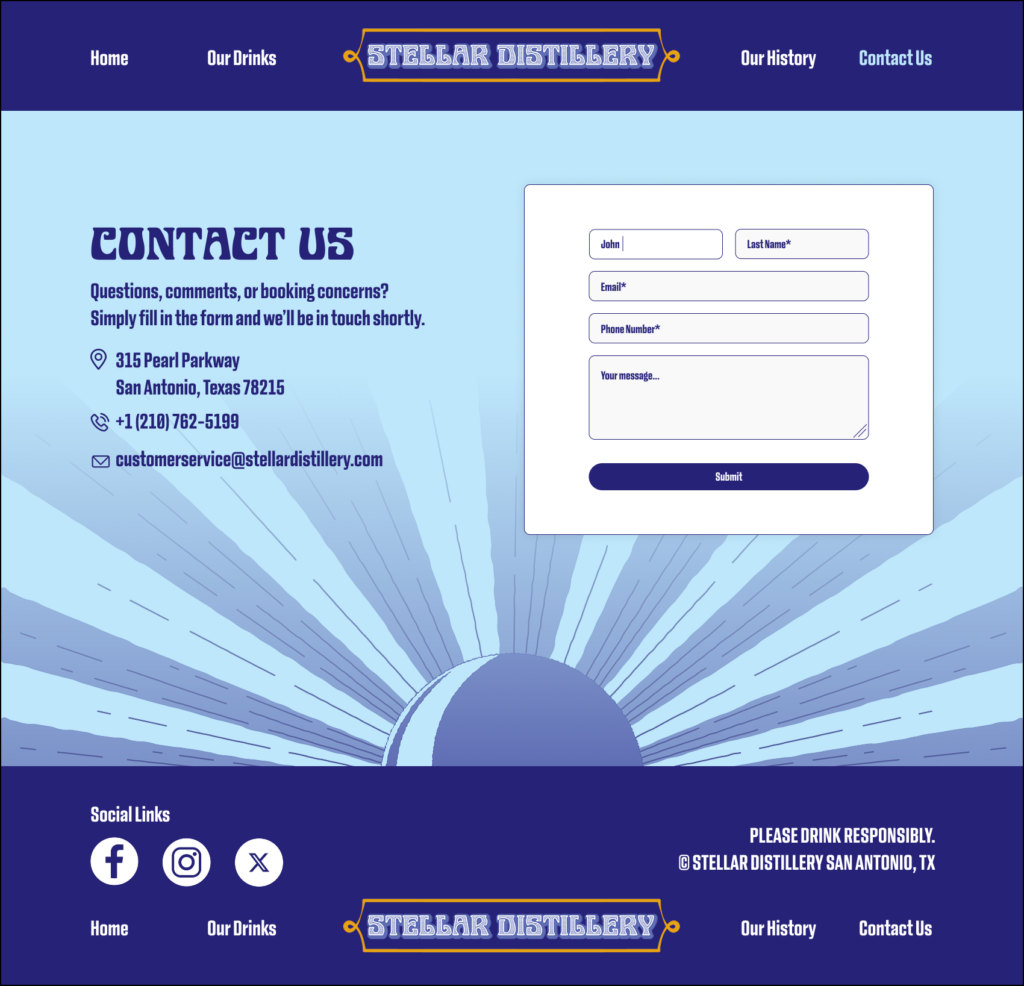 contact page prototype
